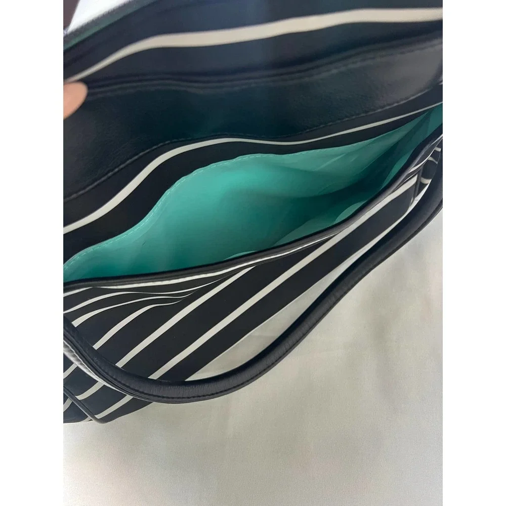 Carter's Black And White Stripe Diaper Bag